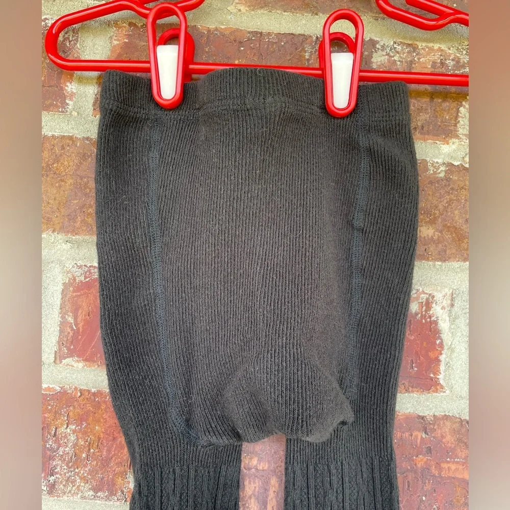 Little Girl’s Black Faded Glory Heavyweight Footed Stretchy Tights Size 4-6